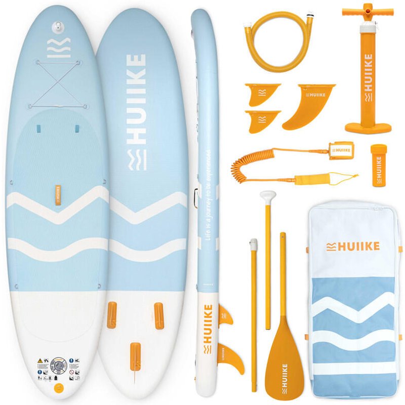 Stand Up Paddling Board Aufblasbar 10’ Inklusive Zubehör, bis 130 kg, Blau