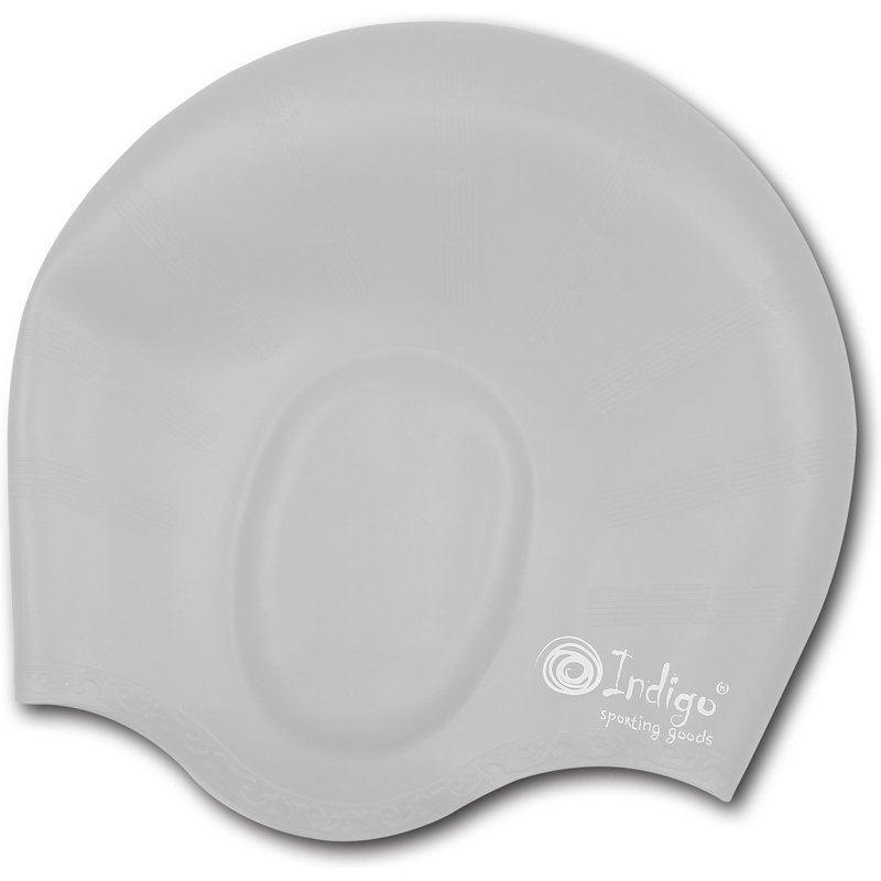 Badekappe Schwimmen mit Ohrenschutz aus Silikon INDIGO