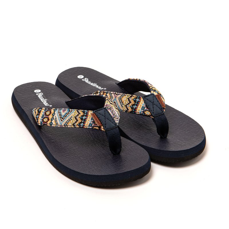 Zehentrenner Damen Brasileras Blau mit Gummisohle