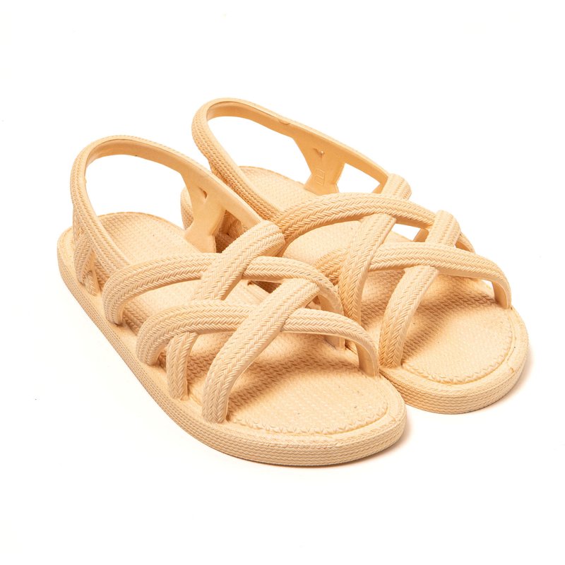 Sandalen Damen Brasileras Beige mit Gummisohle