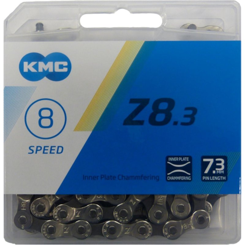 KMC Fahrradkette Z8, Grau, 8-Fach, 114 Glieder