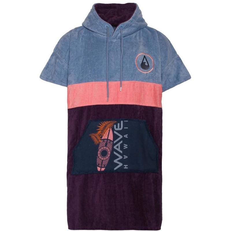 Poncho Wave Hawaii Cotton Velours Poncho Kiholo M WH4075 Mehrfarbig 100 x 75 cm