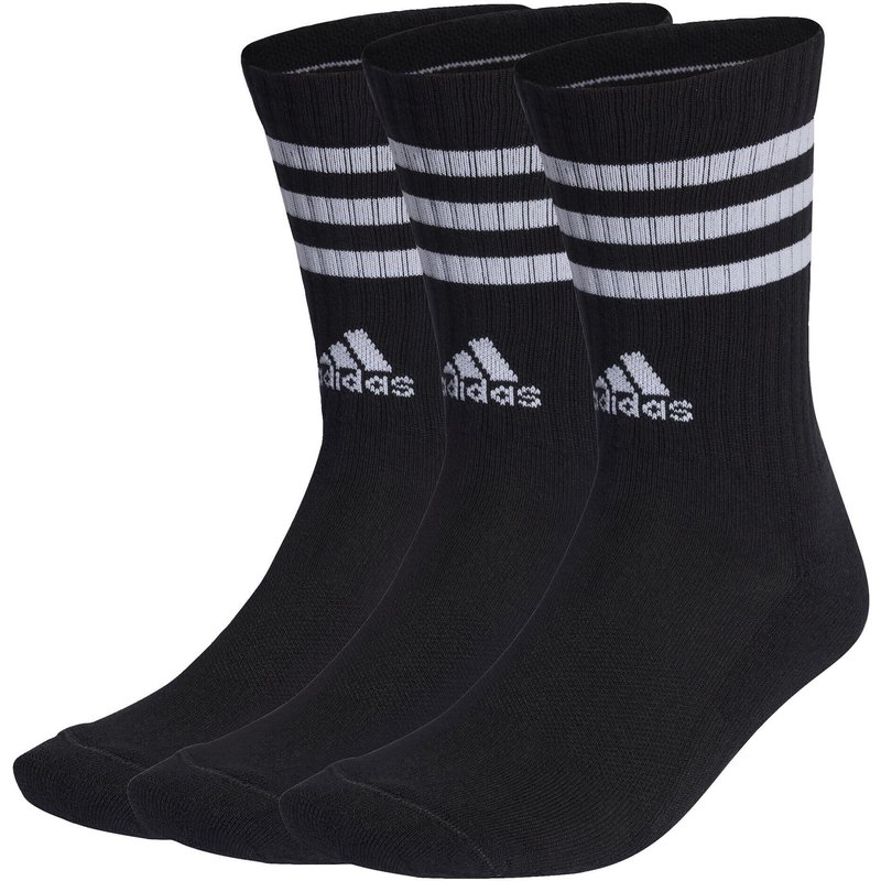 3-Streifen Cushioned Crew Socken, 3 Paar