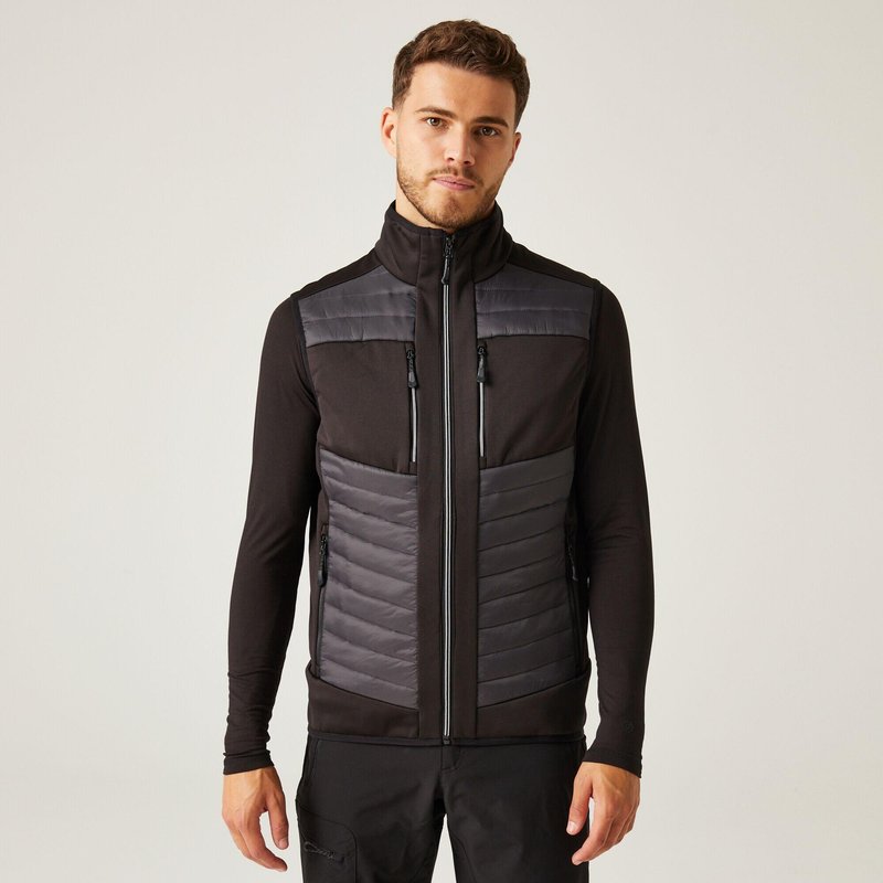 Erwachsene Jacke - E-Volve Thermal Hybrid Bodywarmer, grau und schwarz