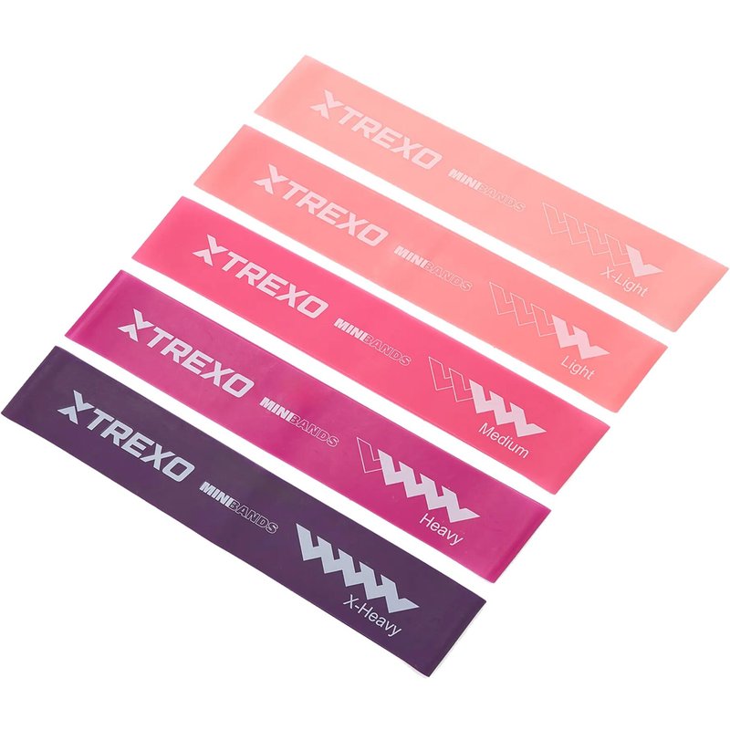 Set aus Übungsbändern XTREXO Mini Power Band TXO-B4Z053-ALL 5 Stück