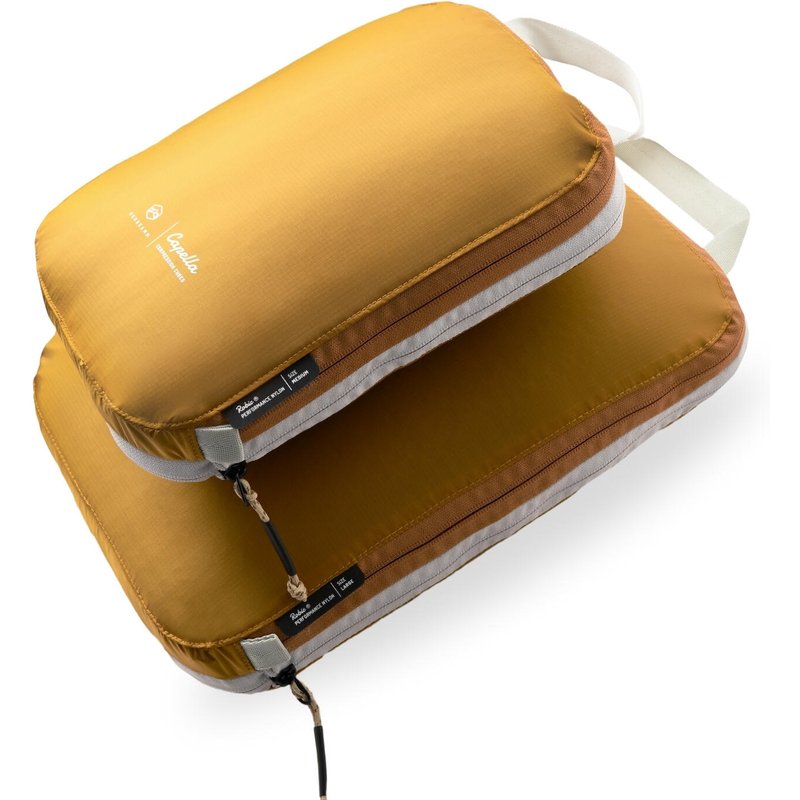 Packing Cubes Packwürfel Packtaschen Set ultraleicht, mit Kompression, gelb