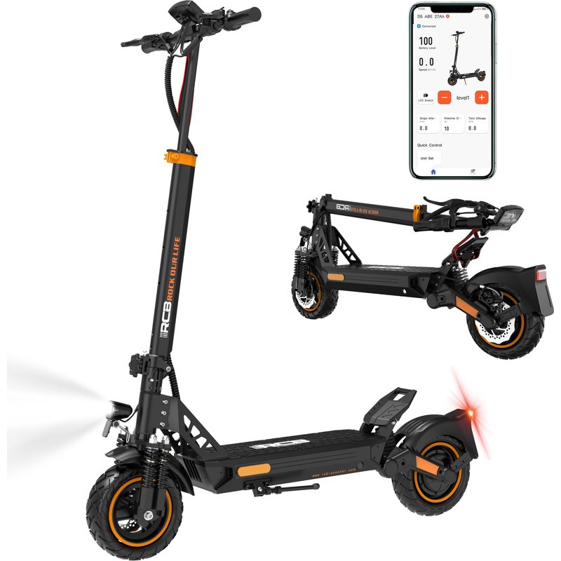 E‑Scooter D5 PRO Ultra mit ABE & NFC, 1600W Spitz., klappbar, 130km Reichweite