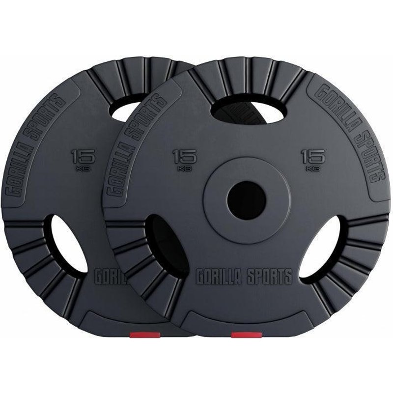 GORILLA SPORTS Hantelscheibe 50/51 mm Kunststoff Gripper