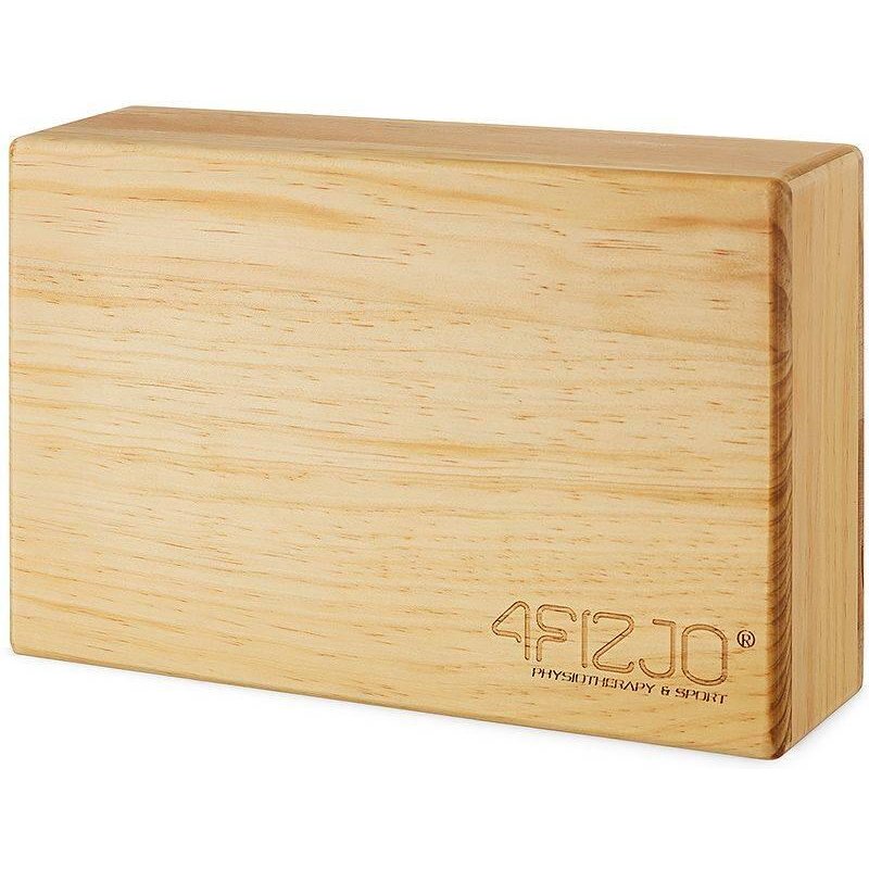 Yogablock Holz Natur Yoga Block Holzklotz Stabil Pilates 4FIZJO