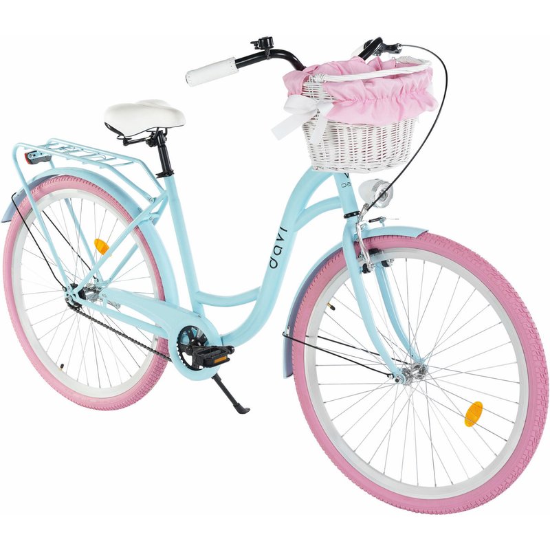 Damenfahrrad Davi Mila 28", 1 Gang, 155-180 cm, Blau/Rosa