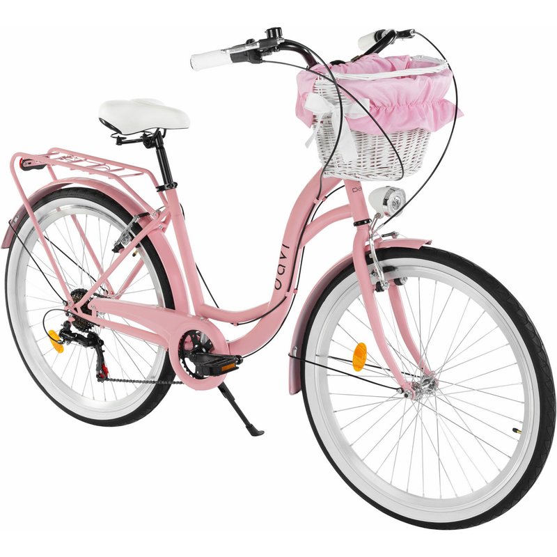 Damenfahrrad Davi Ella 26", 7 Gänge, 155-180 cm, Rosa/Schwarz