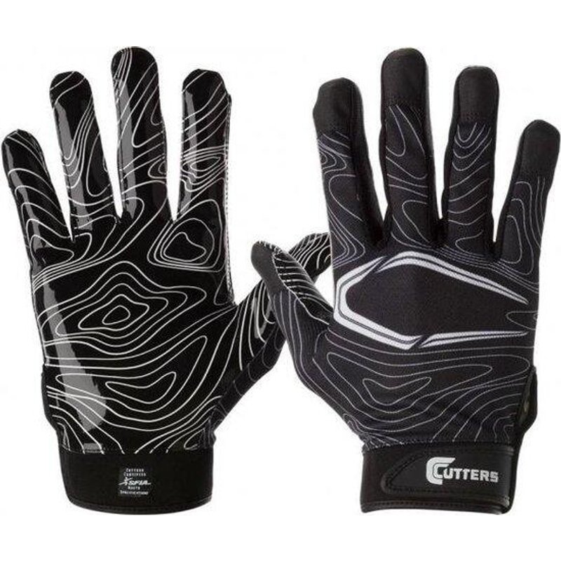 American Football - Handschuhe - Receiver-Handschuhe - Erwachsene (Schwarz)