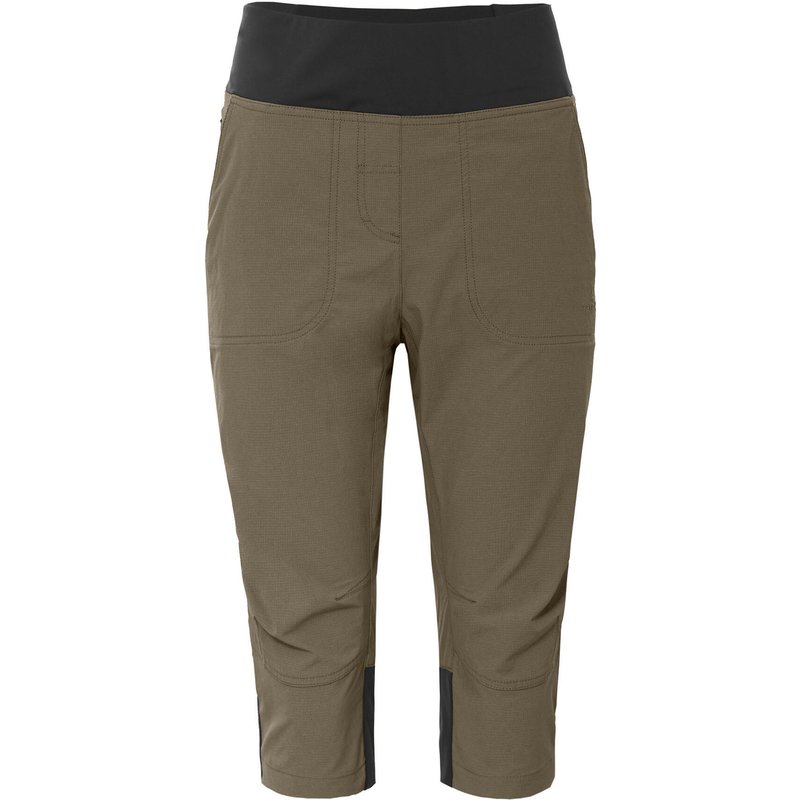 Damen 3/4 Wanderhose leicht, elastisch, strapazierfähig Braun