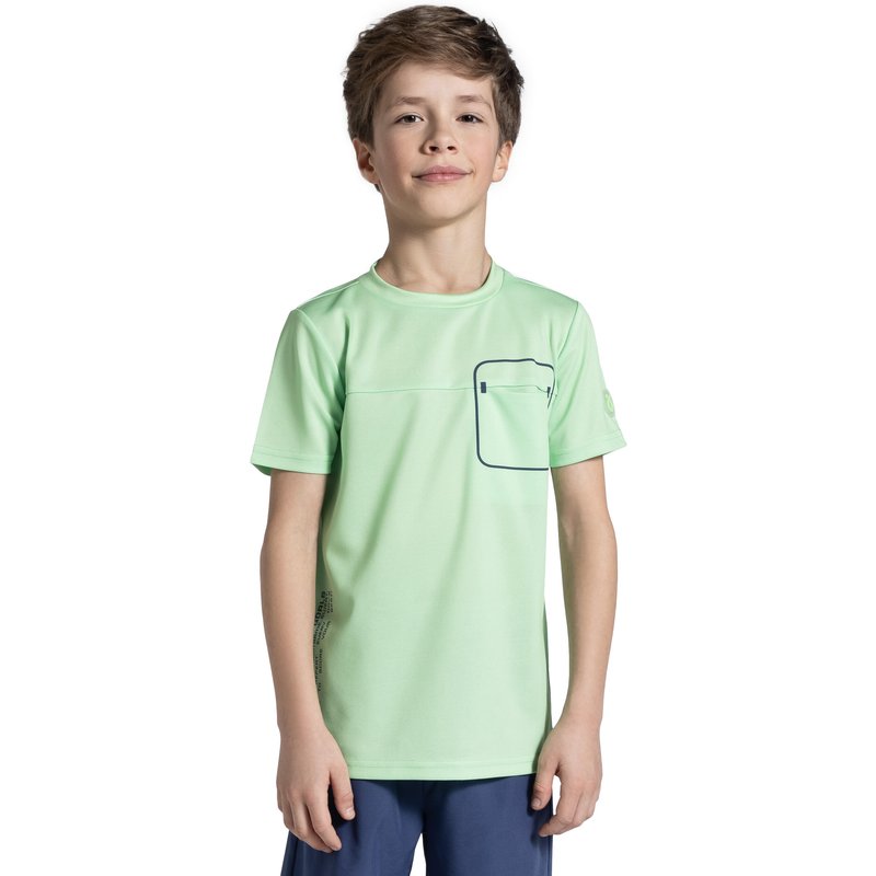 Kinder Multisport T-Shirt mit Tasche WL5 hellgrün