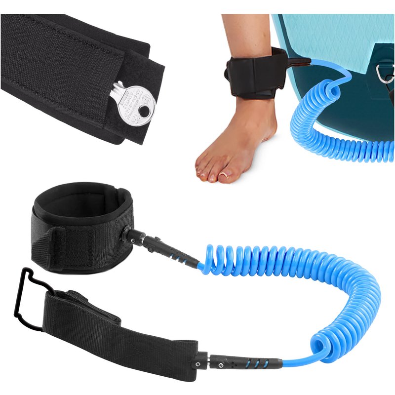 SUP Leash Sicherheitsleine Spiral-Leash Stand Up Paddling Zubehör TSUNAMI
