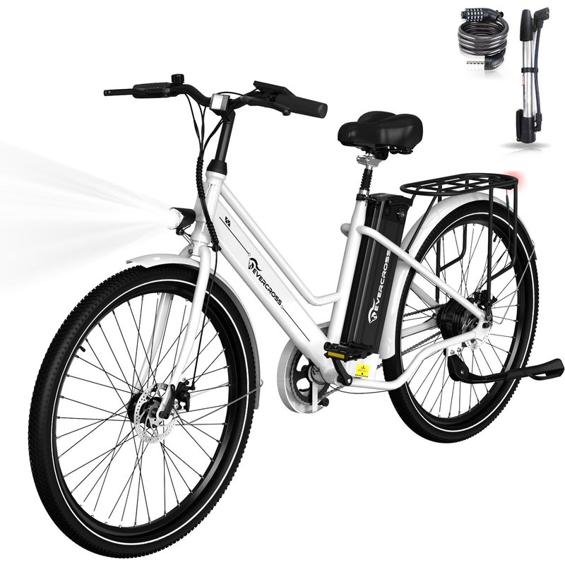 Elektrofahrrad für Erwachsene mit Reifen 26'' 36V15,6Ah APP EVERCROSS - EK8