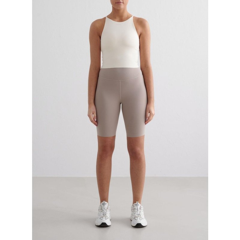 Damen Shorts Feuchtigkeitsableitend Kniebeugensicher Dunkelbeige