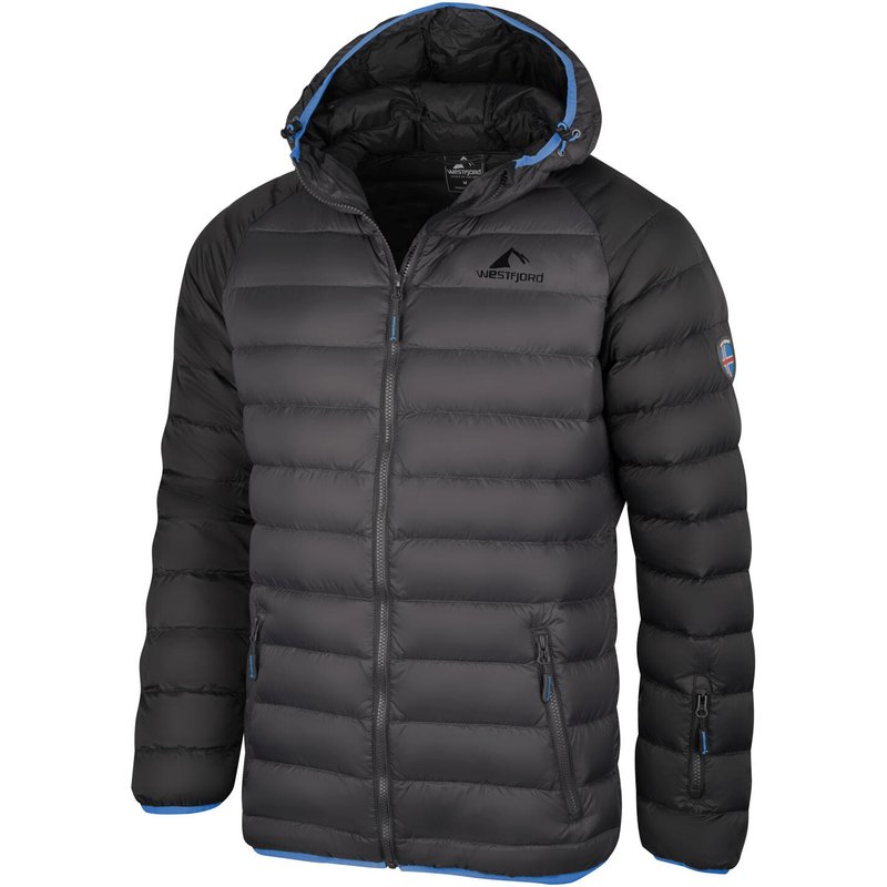Herren Daunenjacke Snaefell Schwarz/Blau