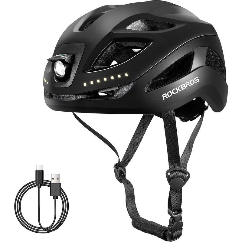 Helm Fahrrad LED aufladbar verstellbar