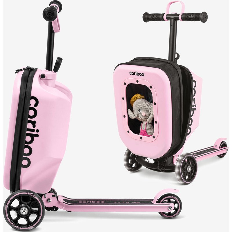 Dreirad-Roller mit Koffer Cariboo iTravel (rosa) -4983