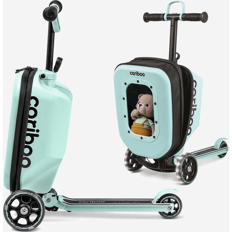 Dreirad-Roller mit Koffer Cariboo iTravel (mintgrün)