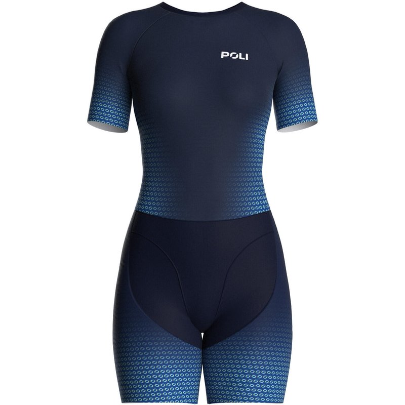 Premium Triathlon-Einteiler kurzärmelig Damen – DEEPRA