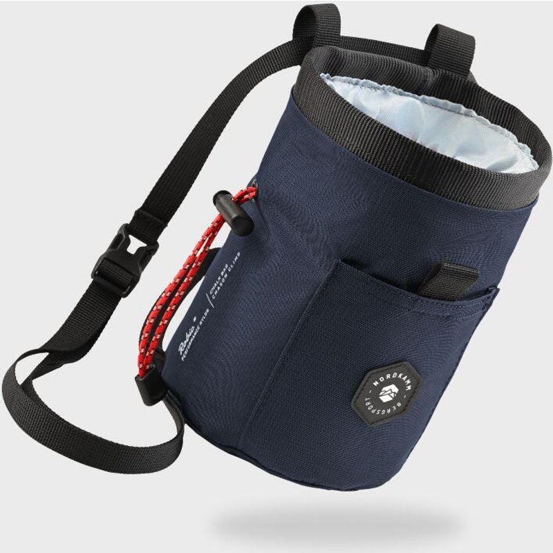 Chalkbag zum Klettern & Bouldern, Magnesia-Beutel aus Robic Nylon, blau