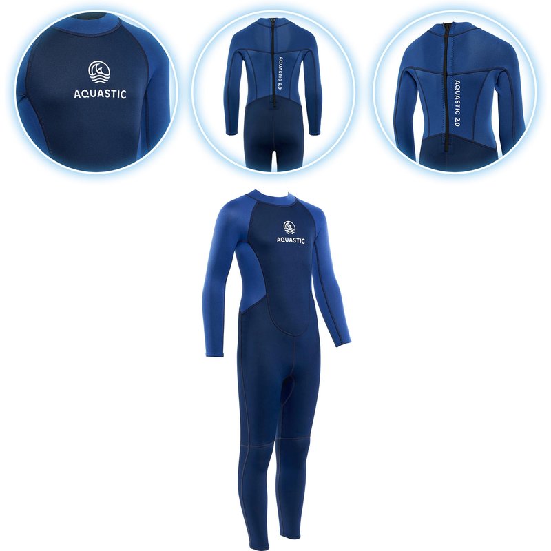 AQUASTIC Wavey LG Jrb 2 mm Kinder Schwimm-Neoprenanzug