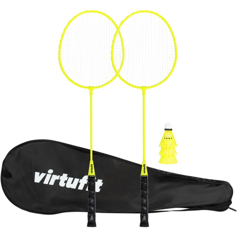 Badminton-Set - 2 Schläger - 3 Federbälle - Inklusive Tragetasche