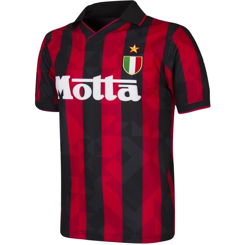 Herren - Retro Fußballtrikot - AC Mailand 1994 - Schwarz - Rot