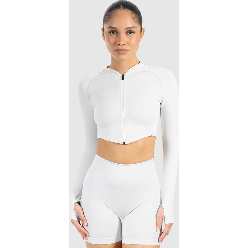Damen Crop Jacke Harly Beige