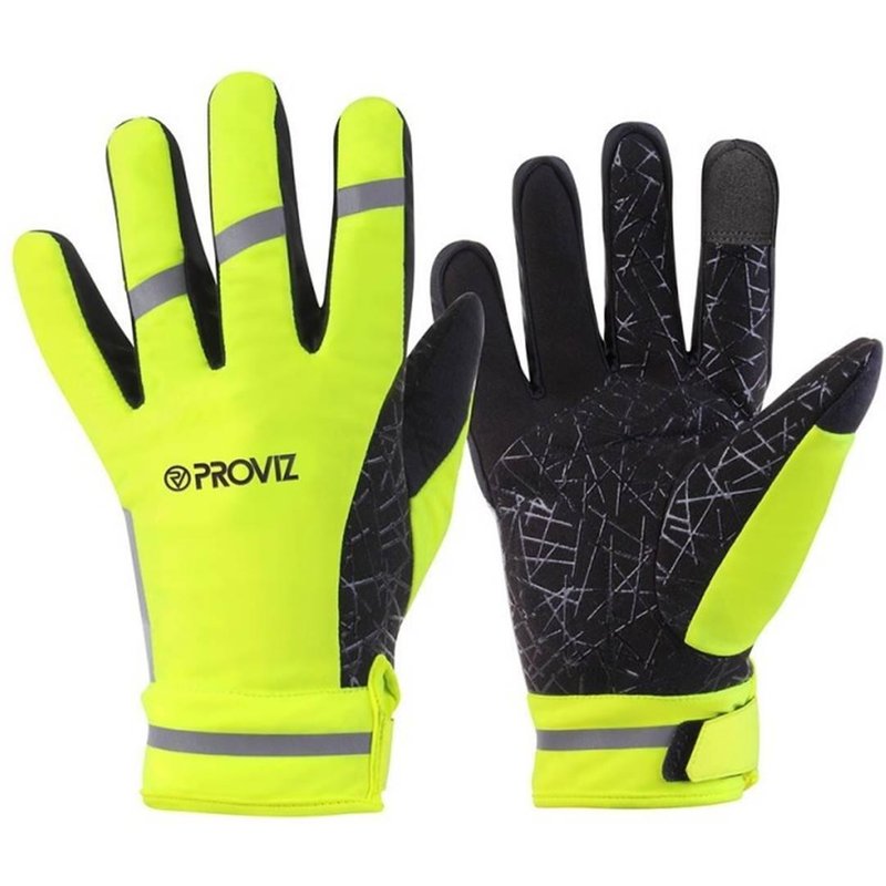 VISIO GLOVES Fluoreszierende/Reflektierende Fahrradhandschuhe – XL – Gelb