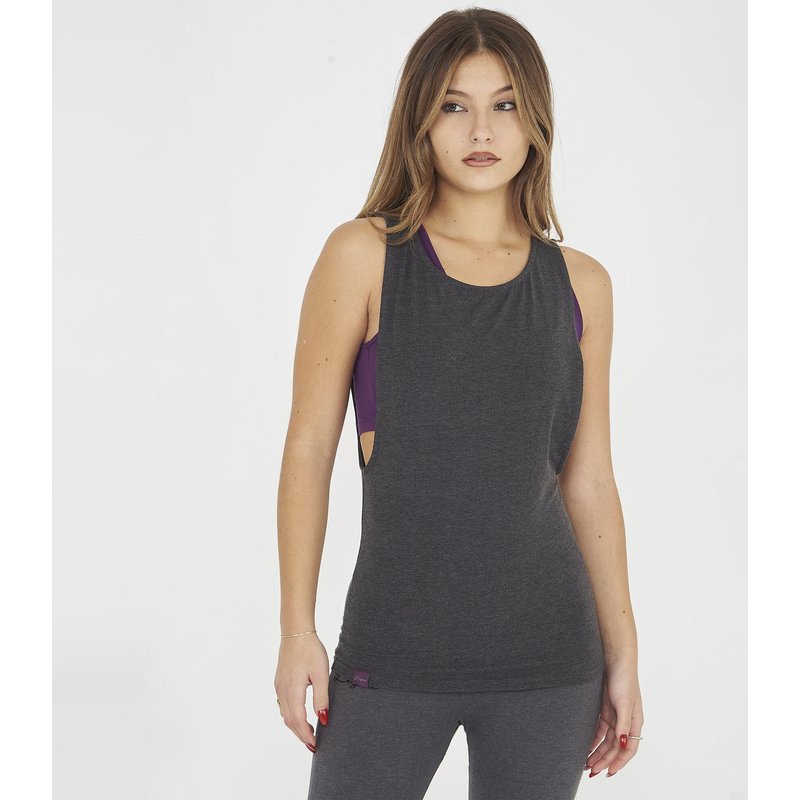 Damen Fitness-Tanktop NISHER dunkelgrau