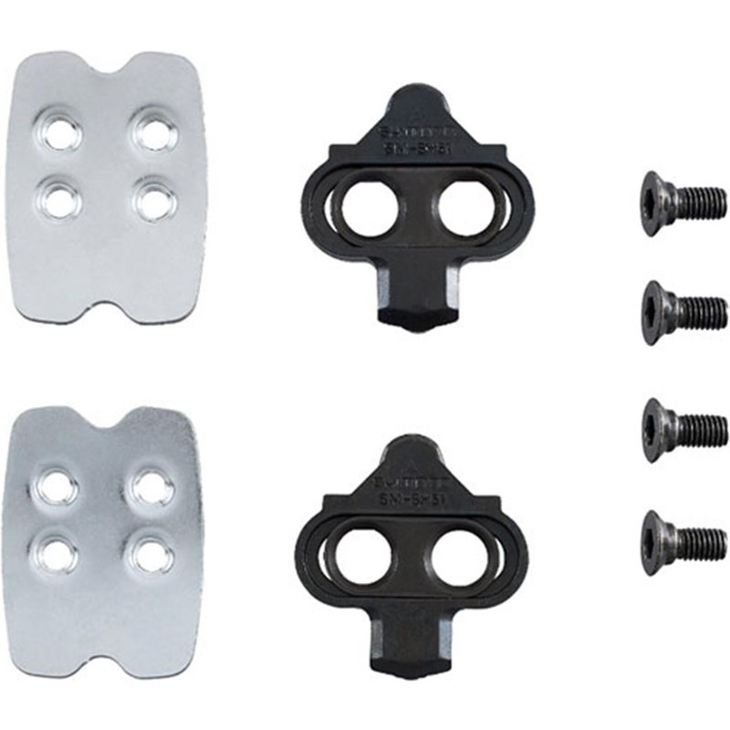 Shimano Teile Cleat-Set SPD SM-SH51, für alle SPD-Pedale, inkl. Gegenplatte