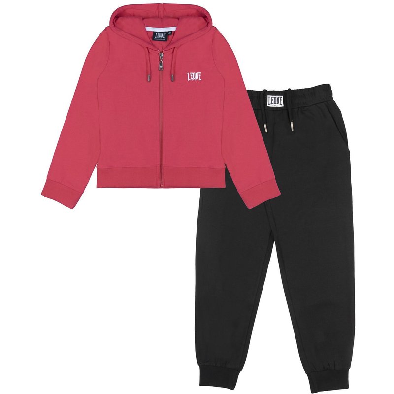 Leone Sporty Mädchen-Trainingsanzug aus nicht angerauter Baumwolle