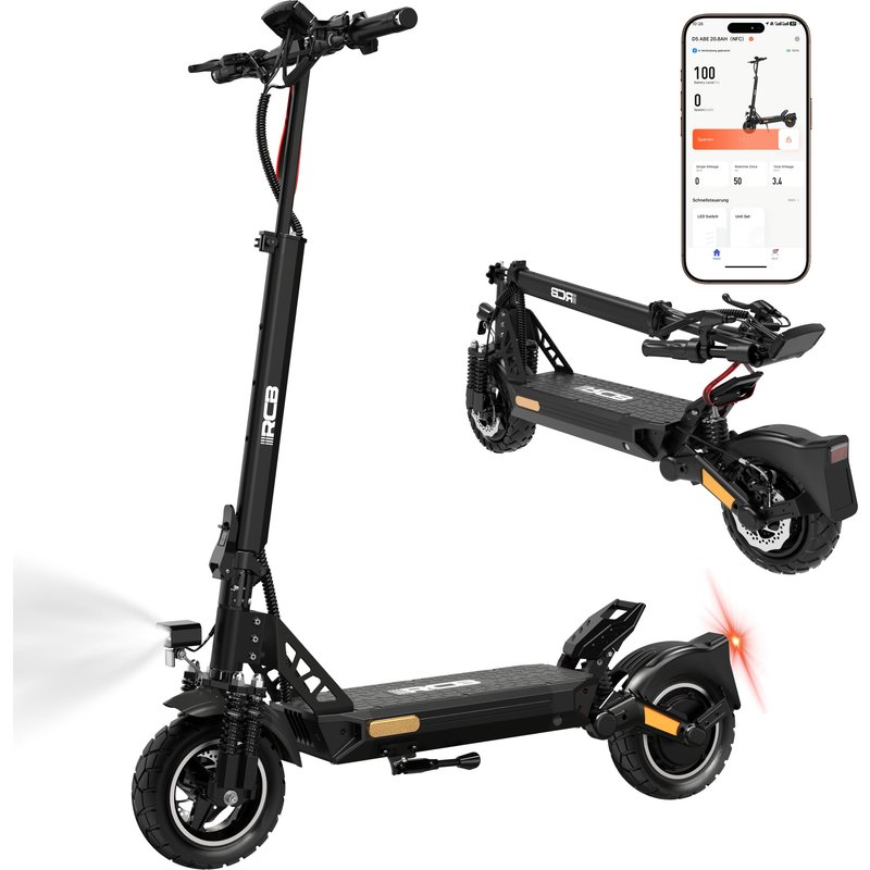 RCB E-Scooter D5 Ultra 20.8Ah ABE mit NFC, Mittel- & Seitenblinker (80-100km)