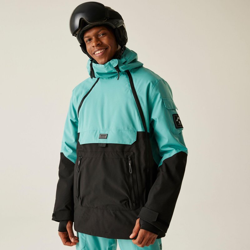Herren T-Bar Overhead Wasserdichte Atmungsaktive Isolierte Skijacke