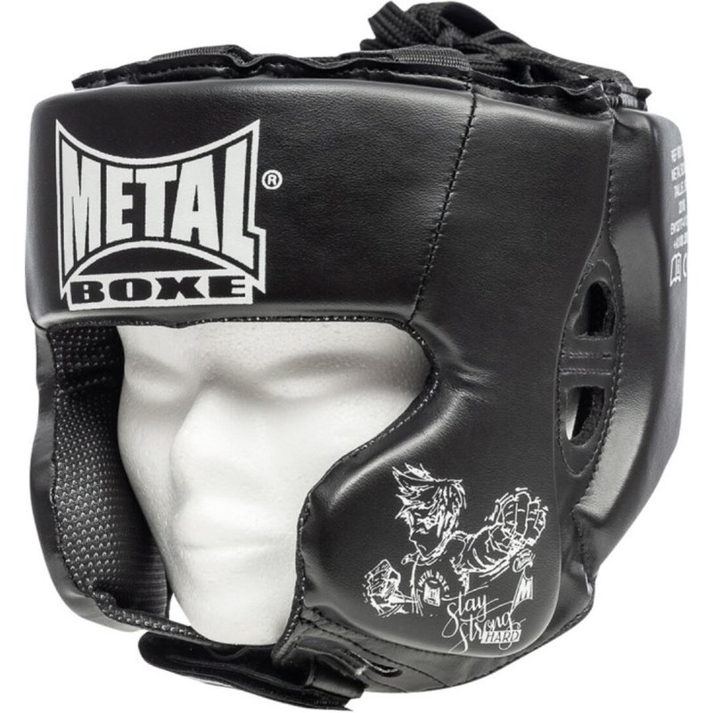 Metal Boxe Casque Entr. Pu Noir Enfant