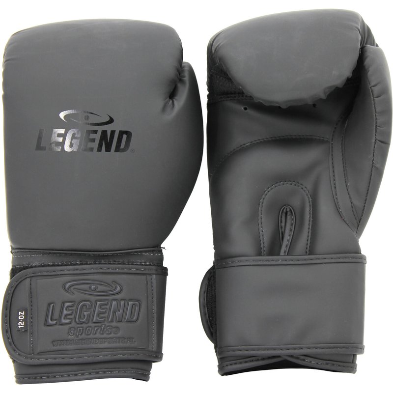 Powerfit & Protect Boxhandschuhe Herren/Damen Mattschwarz PU