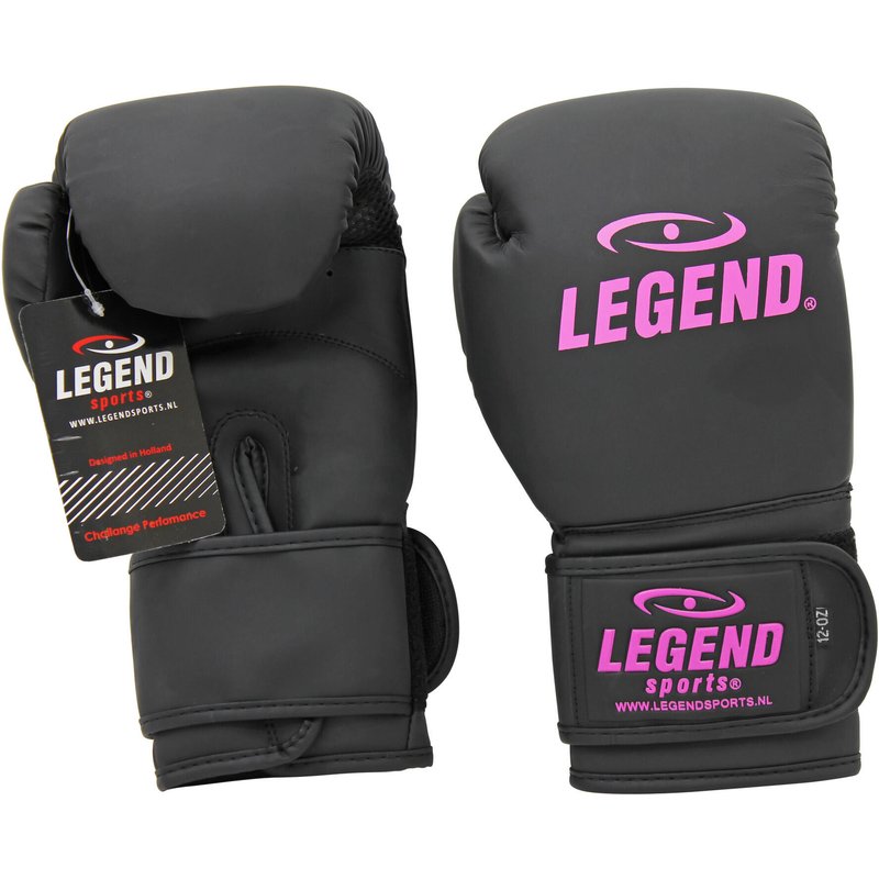 LegendClima Boxhandschuhe Damen Mattschwarz-Rosa PU