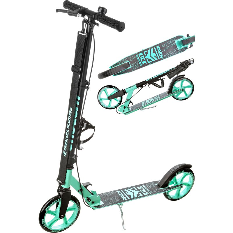 Scooter mit Bremsglocke Flaschenhalter 200mm Straight Mint
