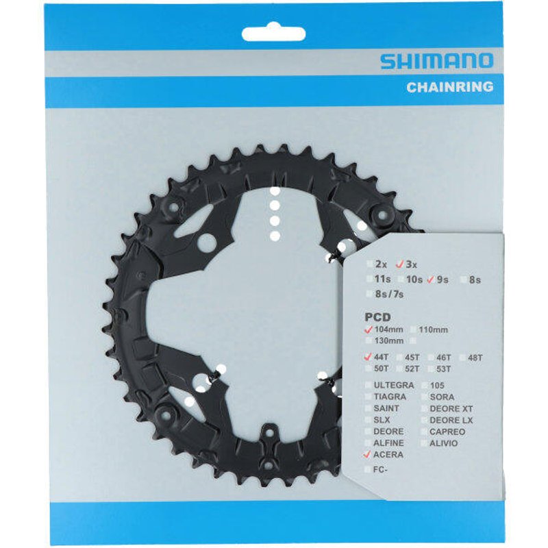 Shimano Acera FC-T3010 9-fach Kettenblatt mit 44 Zähnen in Schwarz