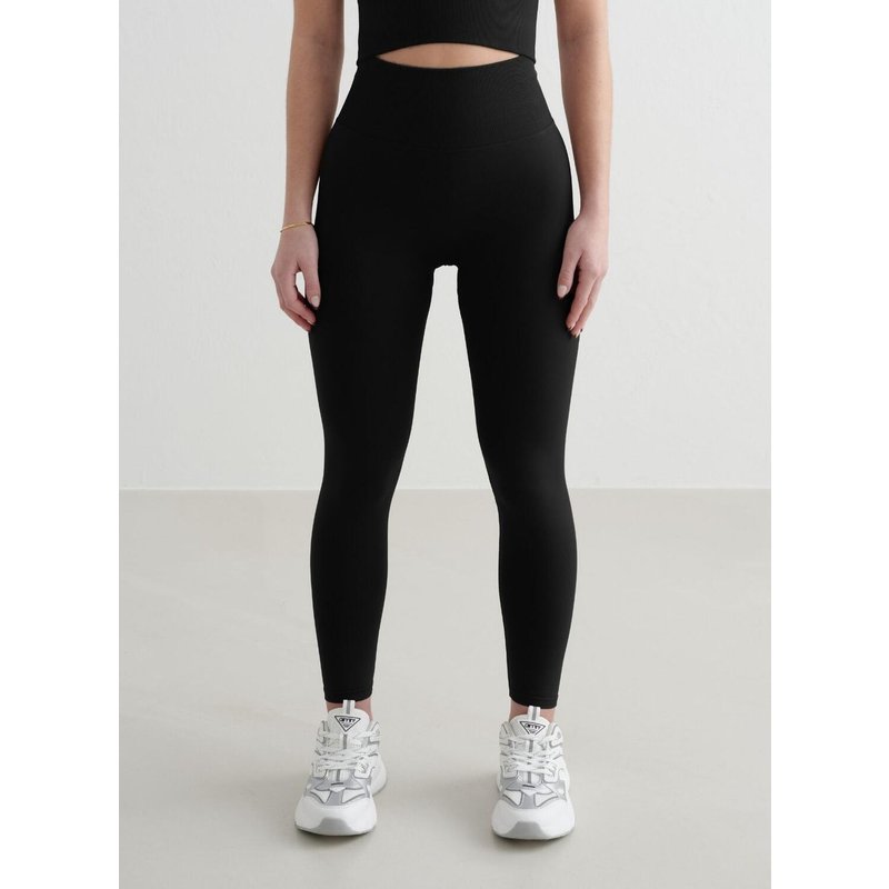 Damen Leggings Nahtlos Hochgeschnitten squat proof Petite Shape Schwarz
