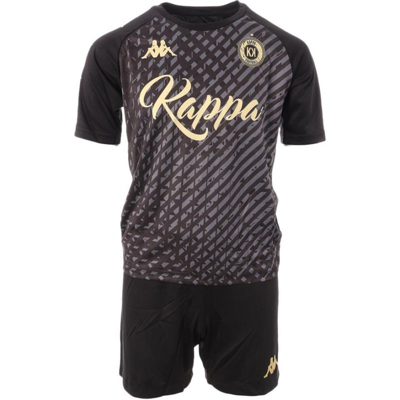Kappa Marcelo Fußball Trikot Set für Jungen, Schwarz