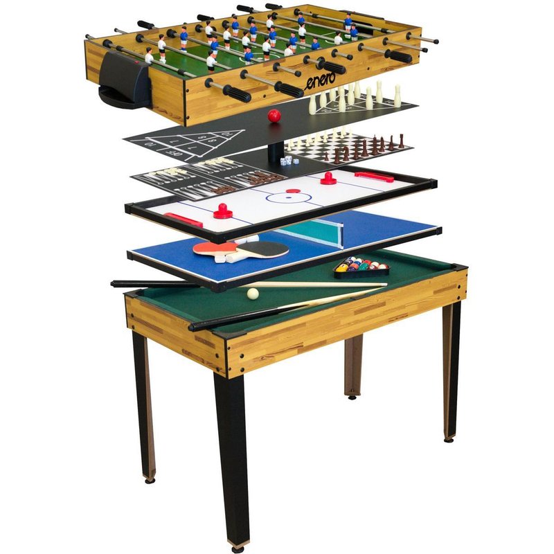 Multi-Spiele-Tisch, Billard, Airhockey, Tischtennis Enero 9W1 121x61x80CM