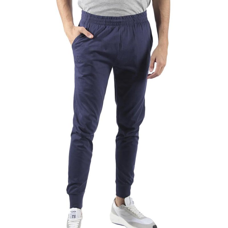 Kappa Herren Jogginghose Slim Fit mit Logo und Reißverschluss Marineblau