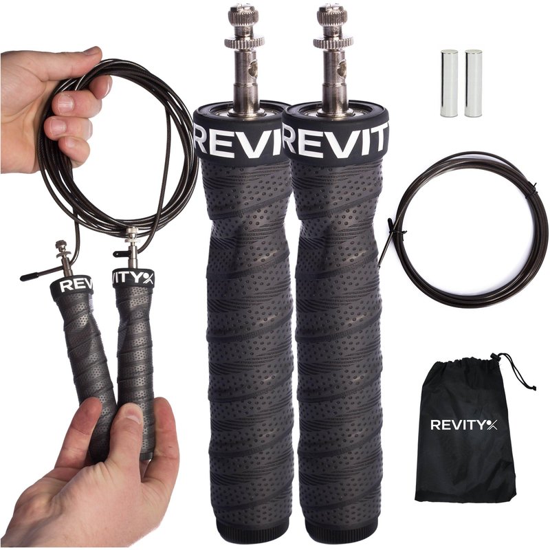 Speed Rope - Springseil mit Gewicht für Crosstraining ergonomisch 300cm schwarz