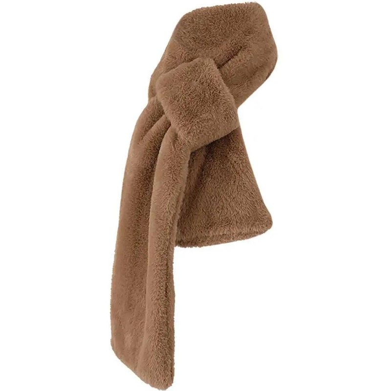 Luxuriöser Pelzschal für Damen, Taupe