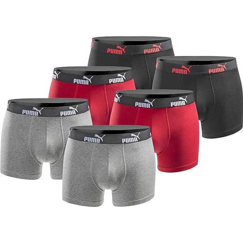 Herrenunterhosen Puma Boxershorts 6er-Pack aus Baumwolle