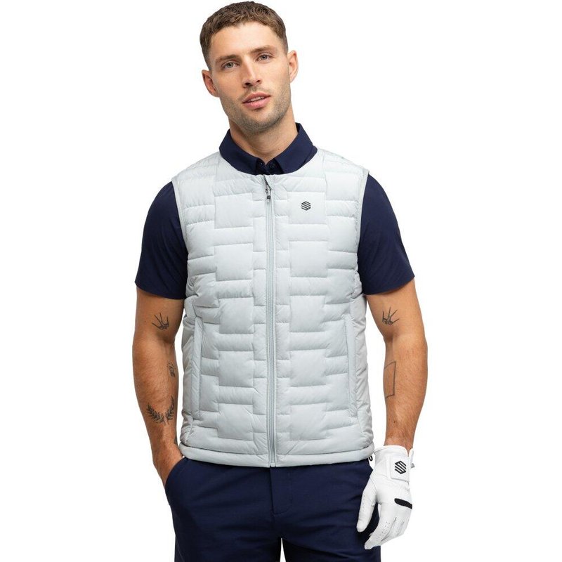 Men Golf 's insulated vest Royal Gray Grey